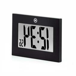Marathon CL030064BK Large Digital Wall Clock with FoldOut Ta