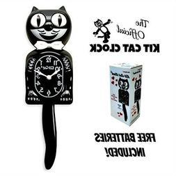 CLASSIC BLACK KIT CAT CLOCK 15.5" Free Battery Official MADE