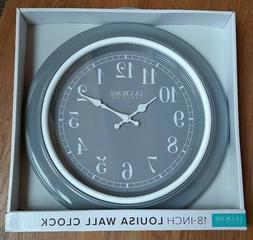 LA Crosse Clock Co. 18-Inch Louisa Plastic Wall Clock NEW