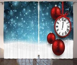 Clock Curtains 2 Panel Set for Decor 5 Sizes Available Windo