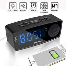 Clock Radios, Digital FM Alarm Radio Clock USB Charging Port
