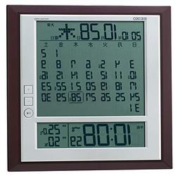 SEIKO CLOCK six day display digital radio clock SQ421B  wall