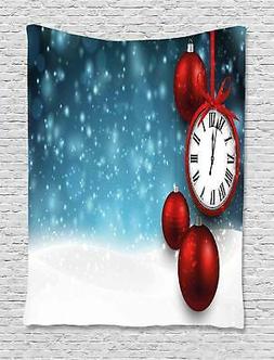 Clock Tapestry Wall Hanging Decoration for Room 2 Sizes Avai