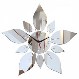 Clock Wall 3D Mirror DIY Sticker Acrylic Decor Home Modern S