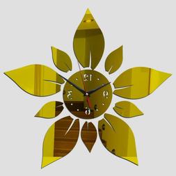 Clock Wall 3D Mirror DIY Sticker Acrylic Decor Home Modern S