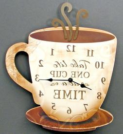 Wood Kitchen Decor Battery Operated Wall Hanging Brown 15 1/