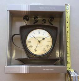 Firstime Manufactory Coffee Cup Wall Clock. New   9&rdquo;