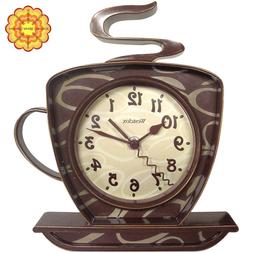 Coffee Mug Wall Clock Decoration Home Cute Cool Gift Kitchen