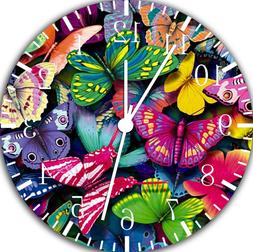 Colorful Butterfly Frameless Borderless Wall Clock For Gifts