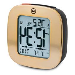 Marathon Small Compact Alarm Clock with Repeating Snooze, Li