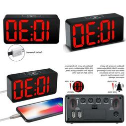 DreamSky Compact Digital Alarm Clock with USB Port for Charg