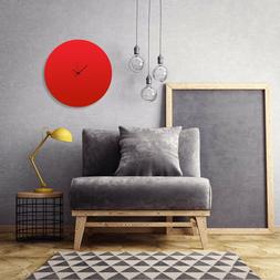 Contemporary Clock Red Kitchen Clock Minimalist Wall Decor A