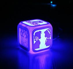Cool Color Changing LED Digital Cartoon Princess Alarm Clock