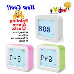 COOL! Rotating Digital Alarm Clock by DreamSky - 4 Different