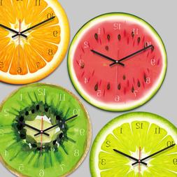 Creative Fruit Wall <font><b>Clock</b></font> Lime Modern <f