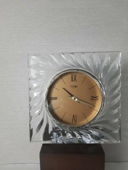 Mikasa Crystal Quartz Hermle 2100 Movement Mantel Shelf Cloc