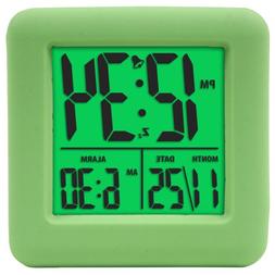 Equity Cube LCD Alarm Clock, Green