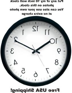 14 Inch Custom Photo Wall Clock-Add Any Photo Free & Free US