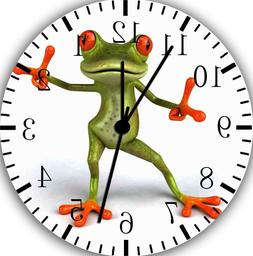Cute Frog Frameless Borderless Wall Clock For Gifts or Home 