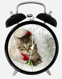Cute Kitten Cat Alarm Desk Clock 3.75" Home or Office Decor 