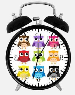Cute Owl Alarm Desk Clock 3.75" Home or Office Decor E297 Ni