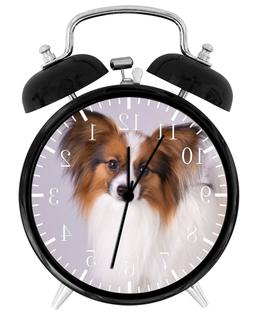 Cute Papillon Dog Alarm Desk Clock Nice For Decor or Gifts F