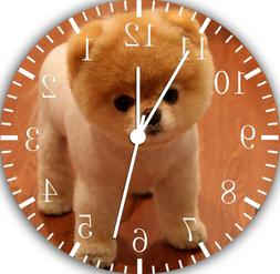 Cute Pomeranian Frameless Borderless Wall Clock Nice For Gif