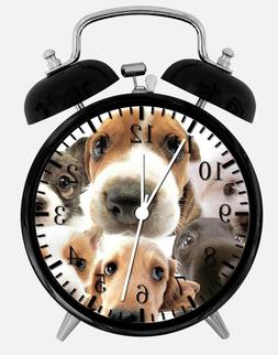 Cute Puppy Dog Alarm Desk Clock 3.75" Home or Office Decor W