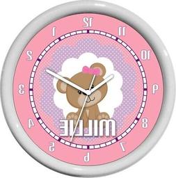 Cute Teddy Bear Personalized Nursery Decor Girl Room Gift