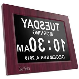  Day Clock - Extra Large Impaired Vision Digital Clock with 