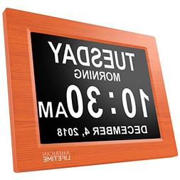 American Lifetime  Day Clock - Extra Large Impaired Vision D