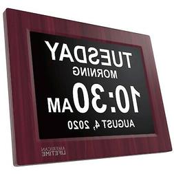 Day Clock Extra Large Impaired Vision 5 Alarms Calendar Deme