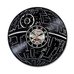 Death Star Wars Decor Vinyl Record Clock Home Design Room Ar