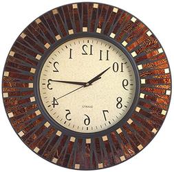 LuLu Decor, 16" Amber Dot Mosaic Wall Clock with 9.5" Glass 
