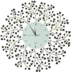 Lulu Decor, Spring Blooms, Lines Dial, Decorative Metal Wall