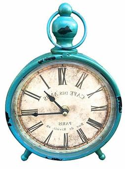 Decorative Clock Over-Sized Table Desk 9" x 6" Vintage Distr