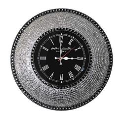 DecorShore Decorative Mosaic Wall Clock, 22.5" Silent Motion