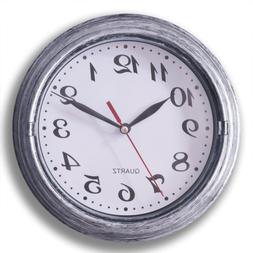 Decorative Silent Wall Clock Non-ticking 8 Inches Round Quar