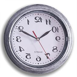 Decorative Silent Wall Clock Non-ticking 8 Inches Round Quar