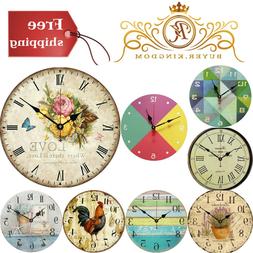 Decorative Vintage Wall Clock Battery Operated 12 Inch Non T
