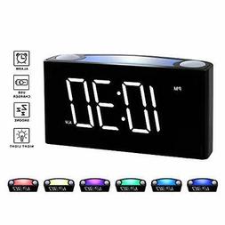 Rocam Digital Alarm Clock for Bedrooms Large 6.5" LED Displa