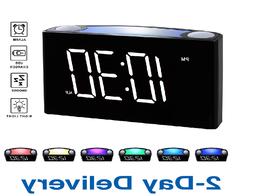 Rocam Digital Alarm Clock for Bedrooms - Large 6.5" LED Disp