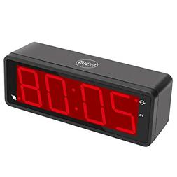 KWANWA Digital Alarm Clock Large Display with 1.8" LED Numbe