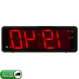 Digital Alarm Clock Large Display With 1.8" LED Numbers Batt