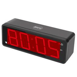 KWANWA Digital Alarm Clock Large Display with 1.8" LED Numbe