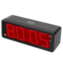 KWANWA Digital Alarm Clock Large Display with 1.8" LED Numbe