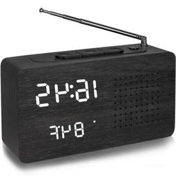 Digital Alarm Clock Radio FM for Bedrooms with USB Charger C
