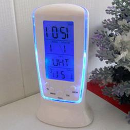 Digital Backlight LED Display Table Alarm Clock Snooze Therm
