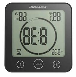 KADAMS Digital Bathroom Shower Kitchen Wall Clock Timer with