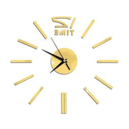 Digital DIY Wall Clock Modern Art Acrylic 3D Mirror Sticker 